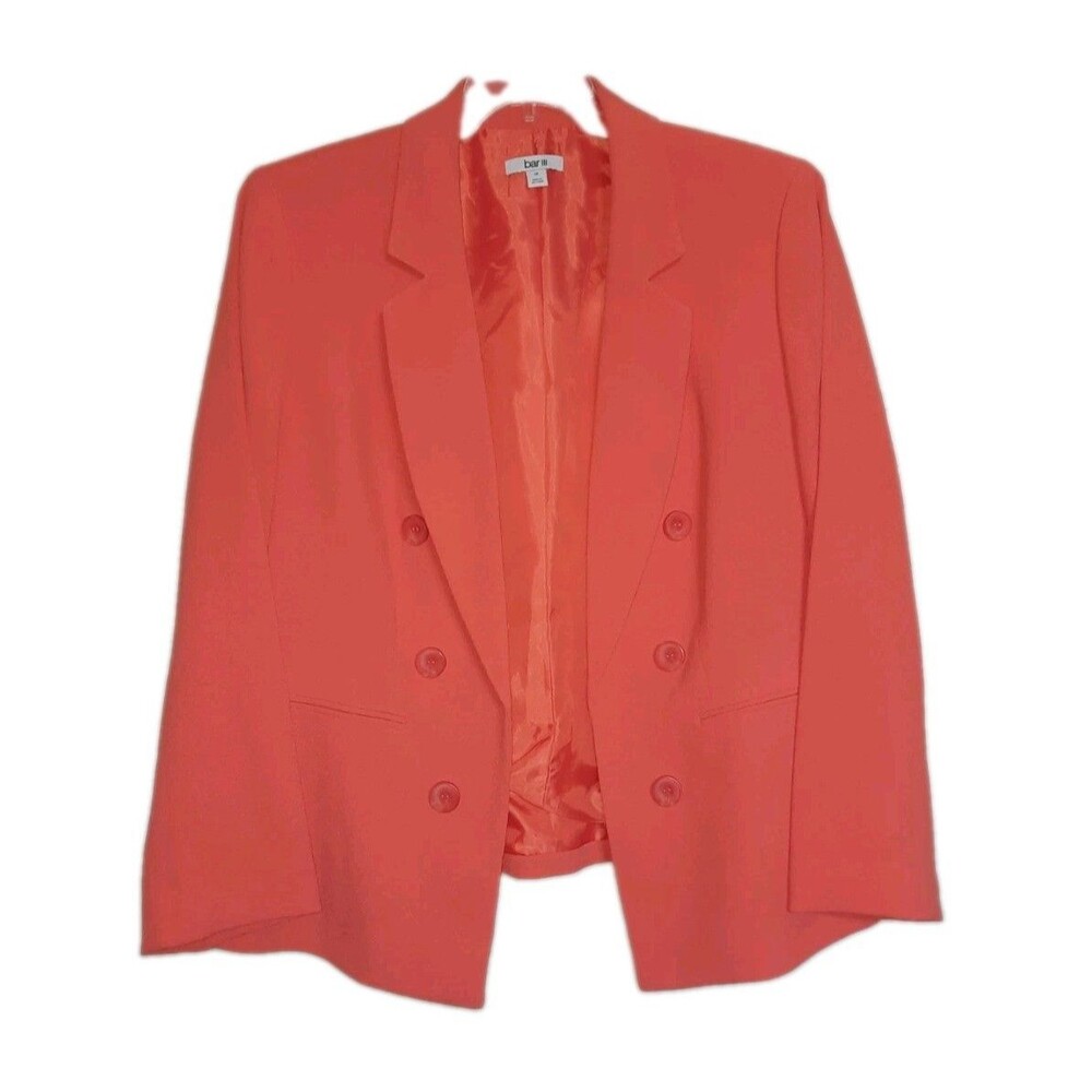 NEW WITH TAGS Bar III Picante Orange Faux Double Breasted Blazer Jacket Plus 1X